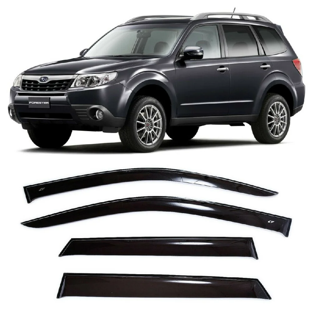 Дефлекторы окон Cobra Tuning S40108 на авто Subaru Forester 3 III 5 door 2008-2012 4 шт./комп. ветровики от