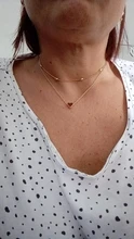 Nuevo Collar de Gargantilla De Luna pequeño y pequeño corazón multicapa para mujer, colgante de cadena corta de Color dorado, Collar, regalo de joyería