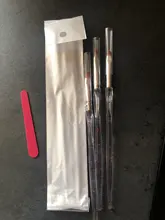 Pincel de Gel UV para manicura profesional, pincel acrílico transparente para arte de uñas, pintura, dibujo, herramientas de fototerapia, 3/7 Uds.