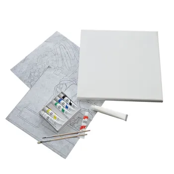 

12 Kit tools for painting with canvas 30x30cm Arctic