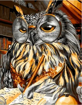 

Painting by numbers GX 34283 scientist owl 40*50