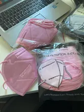 Máscara facial y para la boca con filtro CE FFP2, 6 capas, fpp2, PM2.5, 95%, antipolvo, estándar de la UE, Negro, Rosa, blanco y gris