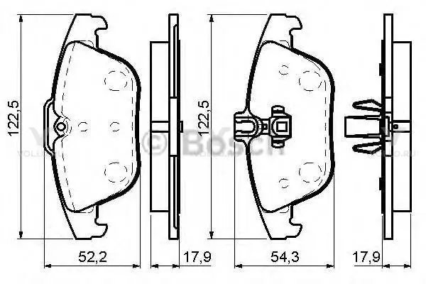 0986494162 bosch дисковые колодки задние