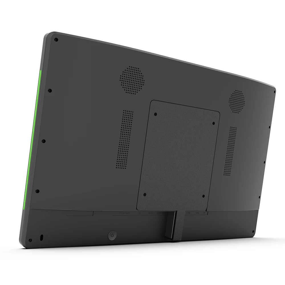 13.3 inch PoE Android tablet flush wall mount 1920*1080 with multi-colours LED indicators 75*75mm VESA customised bracket industrial touchscreen monitor