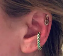 ZHUKOU-pendientes de cristal de circonia cúbica para mujer, Clips para las orejas, pendientes sin perforaciones, color dorado/plateado, modelo: VE125, 1 pieza, 2020