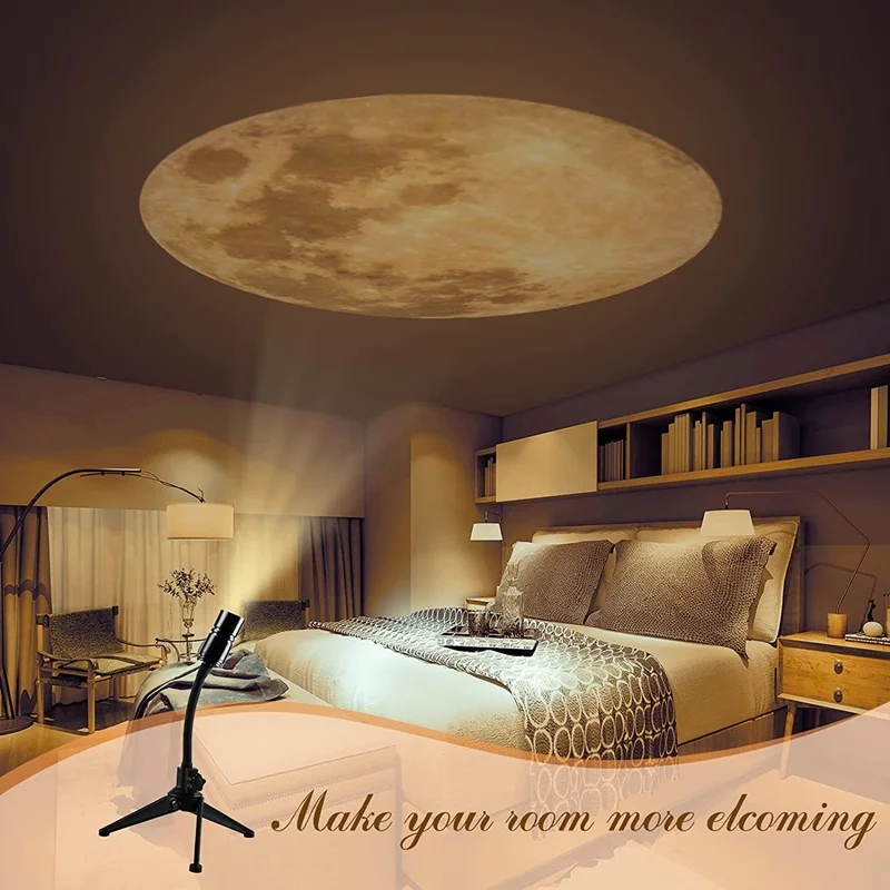 Sky Projector Light Earth Moon Star Projection Lamp Galaxy Light Projector Background Atmosphere Night Light For Bedroom Decor night table lamps