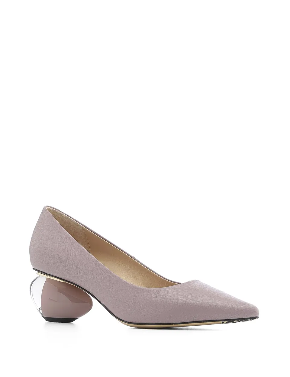 lilac leather shoes