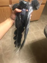 Longqi-mechones de pelo ondulado brasileño extensiones de pelo ondulado mechones Remy, pelo Natural negro, extensiones de cabello humano mechones de 8 - 30 pulgadas