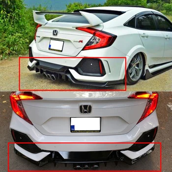 

For Honda Civic FC5 2016-2019 Rear Bumper Diffuser Abs Material Unpainted