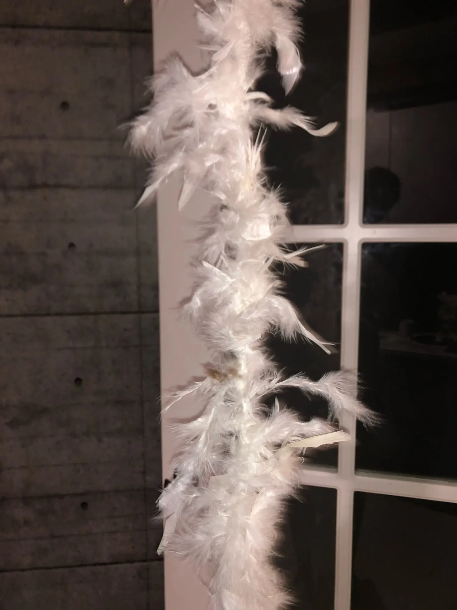 2M Christmas Tree White Feather Boa Strip Xmas Ribbon Party Garland  Decoration