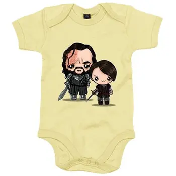 

Baby bodysuit Chibi Kawaii Arya Stark and Sandor Clegane spoof