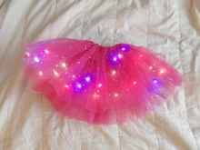 LED brillante luz niños niñas faldas Tutu de princesa niños boda fiesta de baile minifalda traje cosplay led ropa