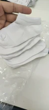 Calcetines blancos de algodón para niños y niñas, calcetín liso de verano, de 1 a 12 años, 5 par/lote, Calcetines de corte bajo primavera