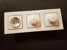 Curtain Switch-Socket Back-Wallpad White-Button French Free-Combination Round Reset DIY
