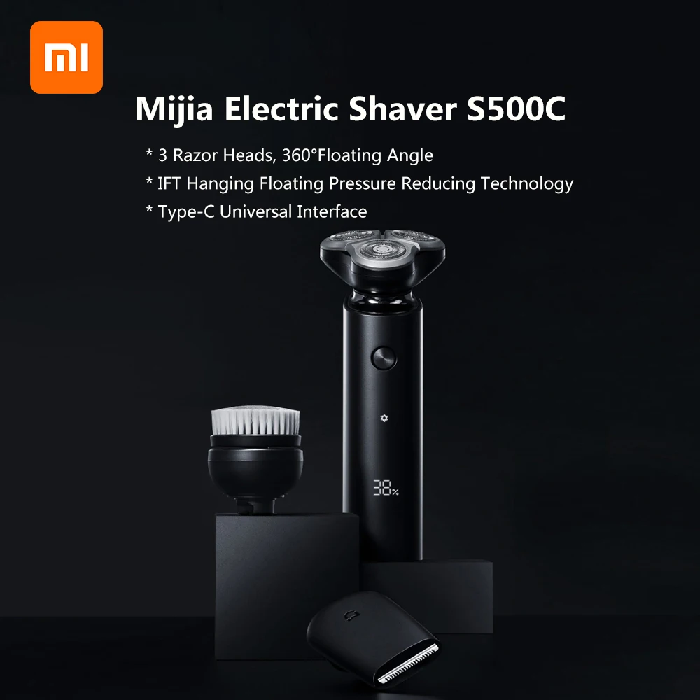 Оригинальная электробритва Xiaomi Mijia S300 S500 S500C водонепроницаемость IPX7 двойное
