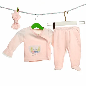 

ebebek Mymio Whale Baby Girl Interlock Crew-Neck Snapsuit Pants Set