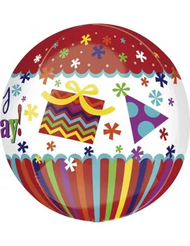 

Balloon HBD Stripes and Pops Spherical 43cm ORBZ A2799001