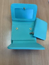 Cartera pequeña con broche para mujer, monedero pequeño, billetera de corona para tarjeta de mujer, Mini bolso de mano