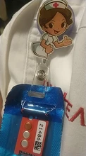 Cordón retráctil de alta calidad para la oficina, 1 Uds. Médicos enfermeros, insignia de identificación, soporte para tarjeta de identificación, llavero cadena Clips