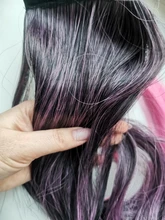 Wavy Ponytail Hairpiece-Wrap Hair-Extensions Fack-Hair Synthetic Clip Blonde Brown Ombre