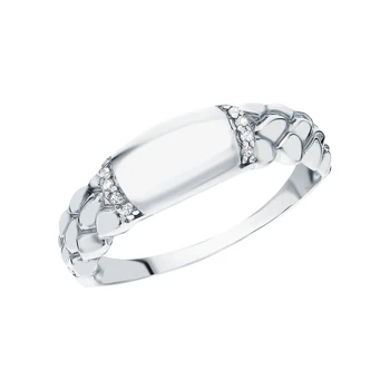 

Silver ring with cubic zirconia sunlight sample 925