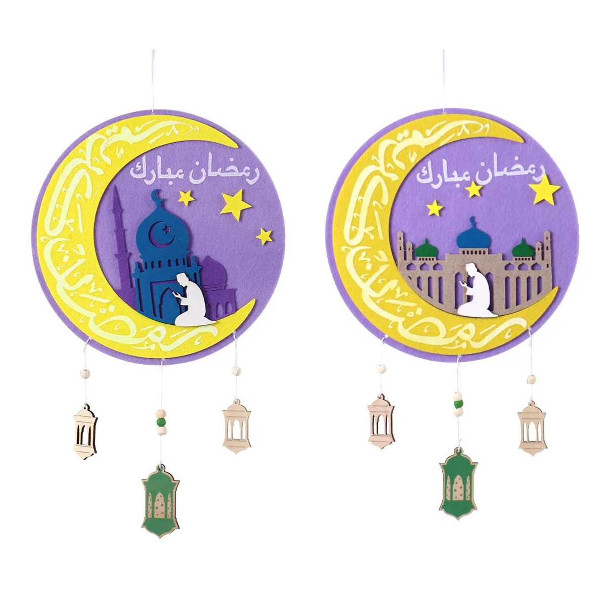 Eid Mubarak Felt Hanging Pendent Ramadan Decoration For Home Islamic