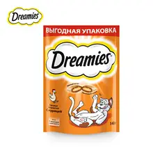 Лакомство для кошек Dreamies подушечки с курицей, 140г