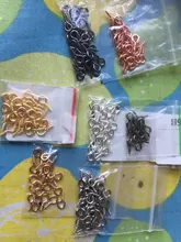 200 unids/lote pequeño Mini ojo Pins eyepin ganchos ojales tornillo roscado 8 colores cierres ganchos DIY joyería hacer accesorios