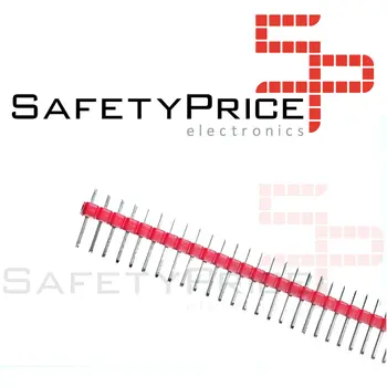 

5x single pin Strip 1x40 red pin row male soldar Arduino 40 pin