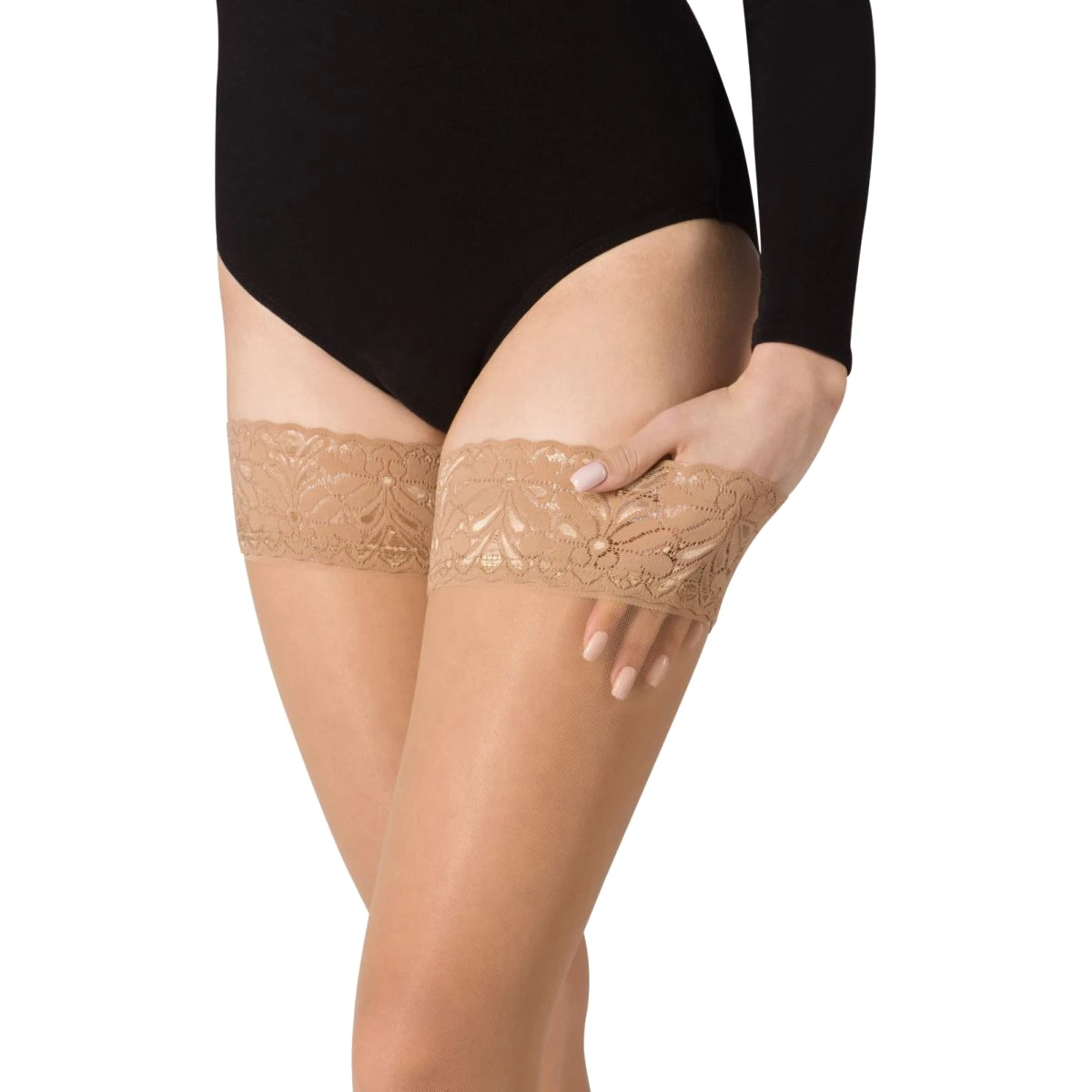 Чулки компрессионные B.Well JW-222 размер 4, Natural (Массажный эффект, анатомический крой, гипоалерген)