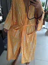 Bikini Cover-Ups Kimono Swim-Suit Beach-Wear Tunic Women Boho Carfigan Sexy Long Plus-Size