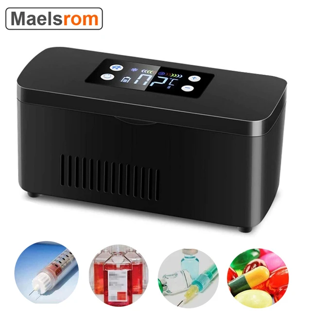 LCD Mini Fridge Cooler 7800mAh Portable Refrigerator Storage Box Medicine  Case