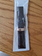 Correa de reloj con patrón de bambú, correa de reloj de cuero genuino con hebilla de mariposa de doble presión, accesorios de relojes de 12-24mm