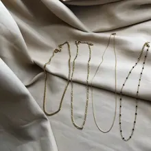 Cadena cubana de acero inoxidable para hombre y mujer, collar de eslabones Curb de alta calidad, ancho de 3,5mm/ 5mm/7mm, varios tamaños