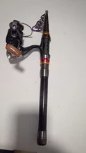Conjunto de caña de pescar telescópica, engranaje giratorio de carrete de pesca, carrete y caña de pescar