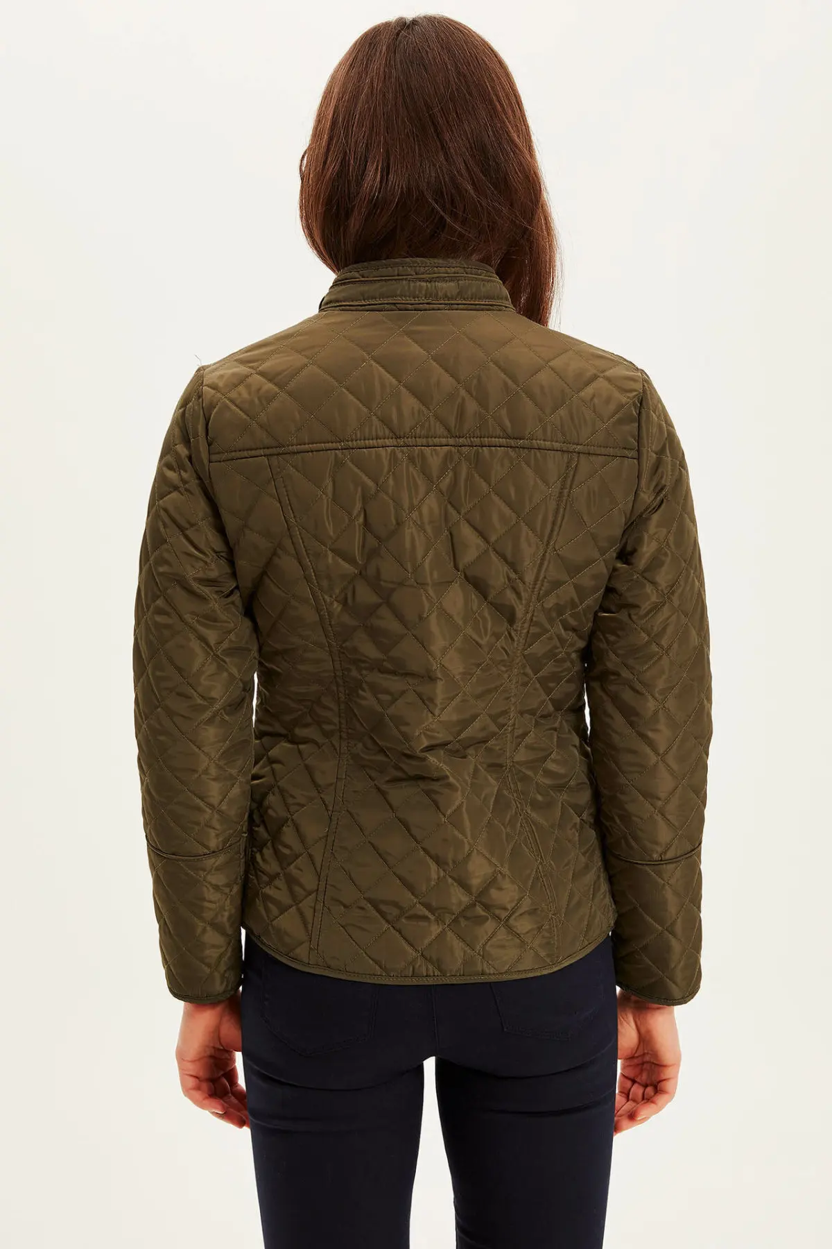 DeFacto, женская модная короткая куртка на молнии, пальто, Тонкая Повседневная весенне-осенняя куртка, женская простая Coat-H0986AZ17AU-H0986AZ17AU с длинным рукавом