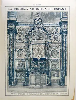 

Cutout Magazine Sphere 1916. Tabernacle of the High Altar Cathedral Avila