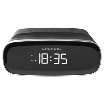 

Grundig 120 sna black radius alarm clock with radio fm