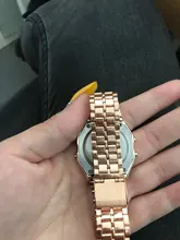 Reloj de pulsera Digital LED para hombre y mujer, cronógrafo Retro de negocios, con correa de acero, dorado