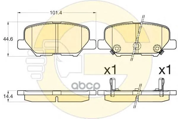Колодки Тормозные Mazda 6 12-/Mitsubishi Outlander 12- Задние Girling 6135837 Girling арт. 6135837