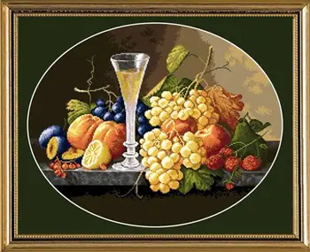 

X-1006 set for embroidery expressions 'натюрморт with a glass vina', 39x31 cm