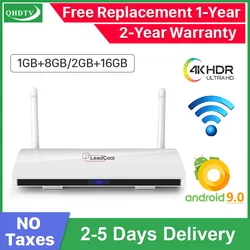 Leadcool QHDTV Android 9.0 Smart TV Box 4K H.265 Media Player Amlogic S905W Quad Core 2.4G Wifi QHD TV Box Leadcool Set top Box