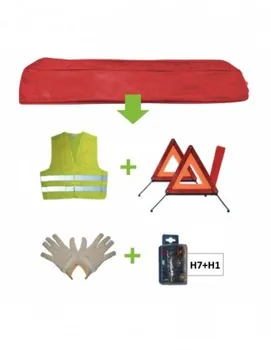 

JBM 52779 emergency KIT red bag + MK H7 + H1 + vest + TRIANG. + GLOVES
