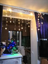 Led-String-Lights Christmas-Snowflakes Holiday Party Connectable Waterproof Wave