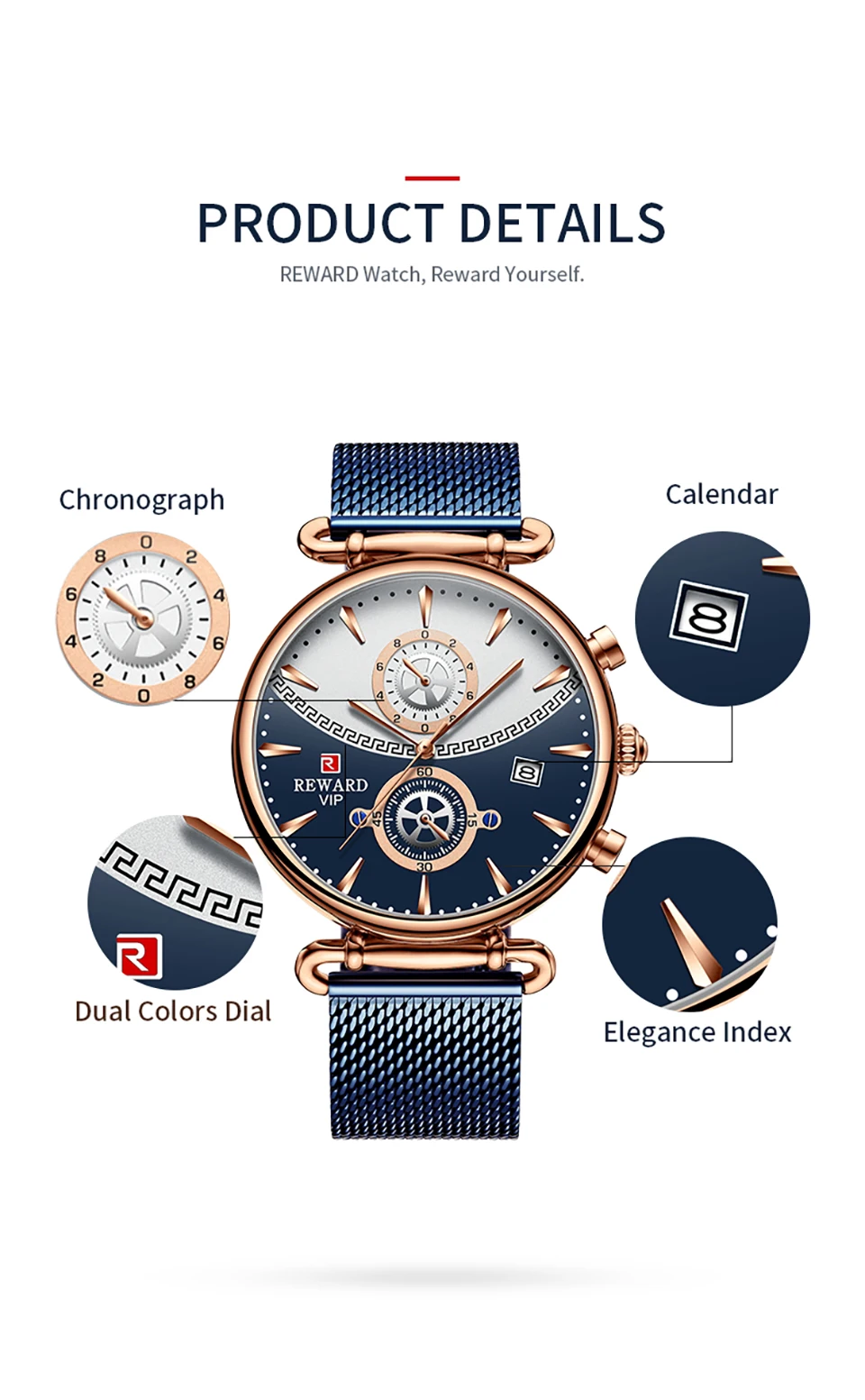 Montre de Couple étanche pour hommes, montre-bracelet à Quartz de luxe, chronographe, calendrier, bracelet en acier inoxydable_voghion.com