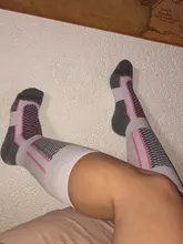 Calcetines térmicos de esquí para hombre y mujer, calcetín deportivo de algodón grueso, para snowboard, ciclismo, senderismo, calentador de piernas