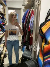 Camiseta de gran tamaño para mujer, playera con estampado divertido de Pew, Madafakas, Gato Negro asesino con pistola, Harajuku, Halloween, color gris