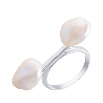 

Silver ring with pearls cultured sunlight sample 925