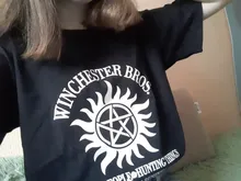 2020 nueva camiseta mujeres Supernatural Winchester Bros Hip Hop mujeres camisetas de 100% de algodón de talla grande de verano streetwear camisetas top
