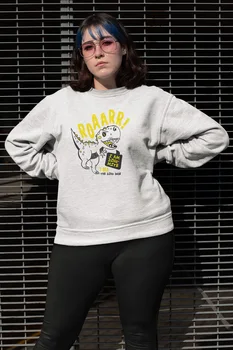 

Angemiel Wear Trex Dinosaur White Women Sweatshirts